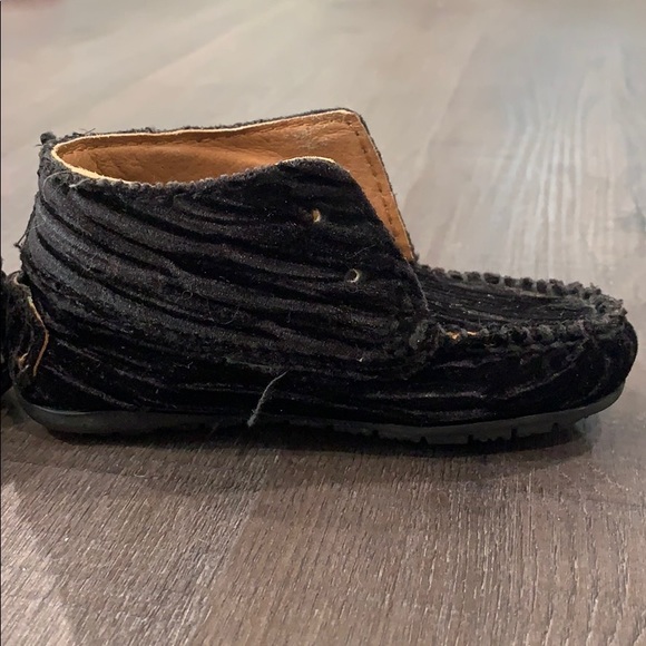 Black velvet Atlanta Moccasins toddler size 22 - Picture 8 of 8